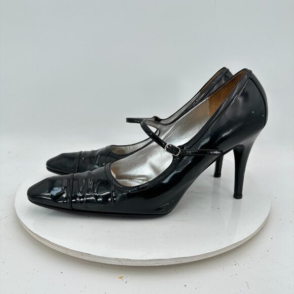 Dolce & Gabbana Women Size EU 40 US 10 Black Patent Leather Buckle High Heel - Picture 1 of 11